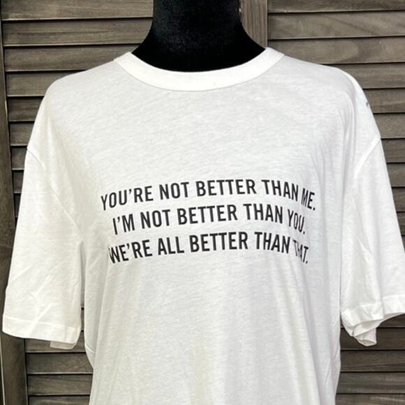 Tops - Kenneth Cole Soft VoiceWear White Better Than That Tshirt Medium NWT 100% Cotton